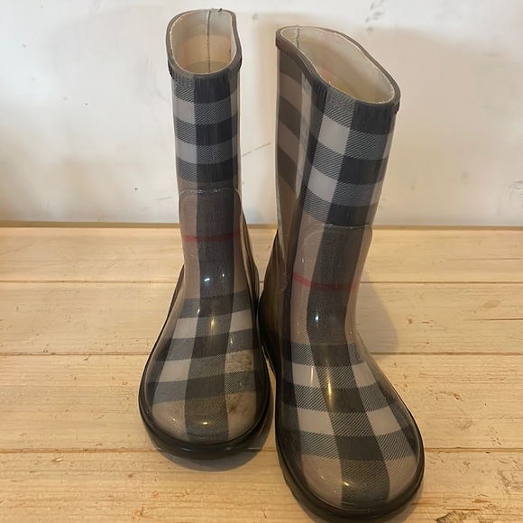 Burberry classic check kids rain boots